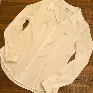 Guess Women Ivory Dress Shirt